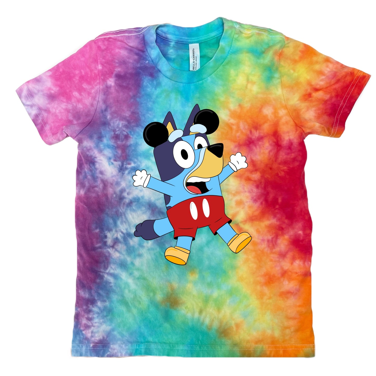 Rainbow Blue Heeler Tie Dye T-Shirt