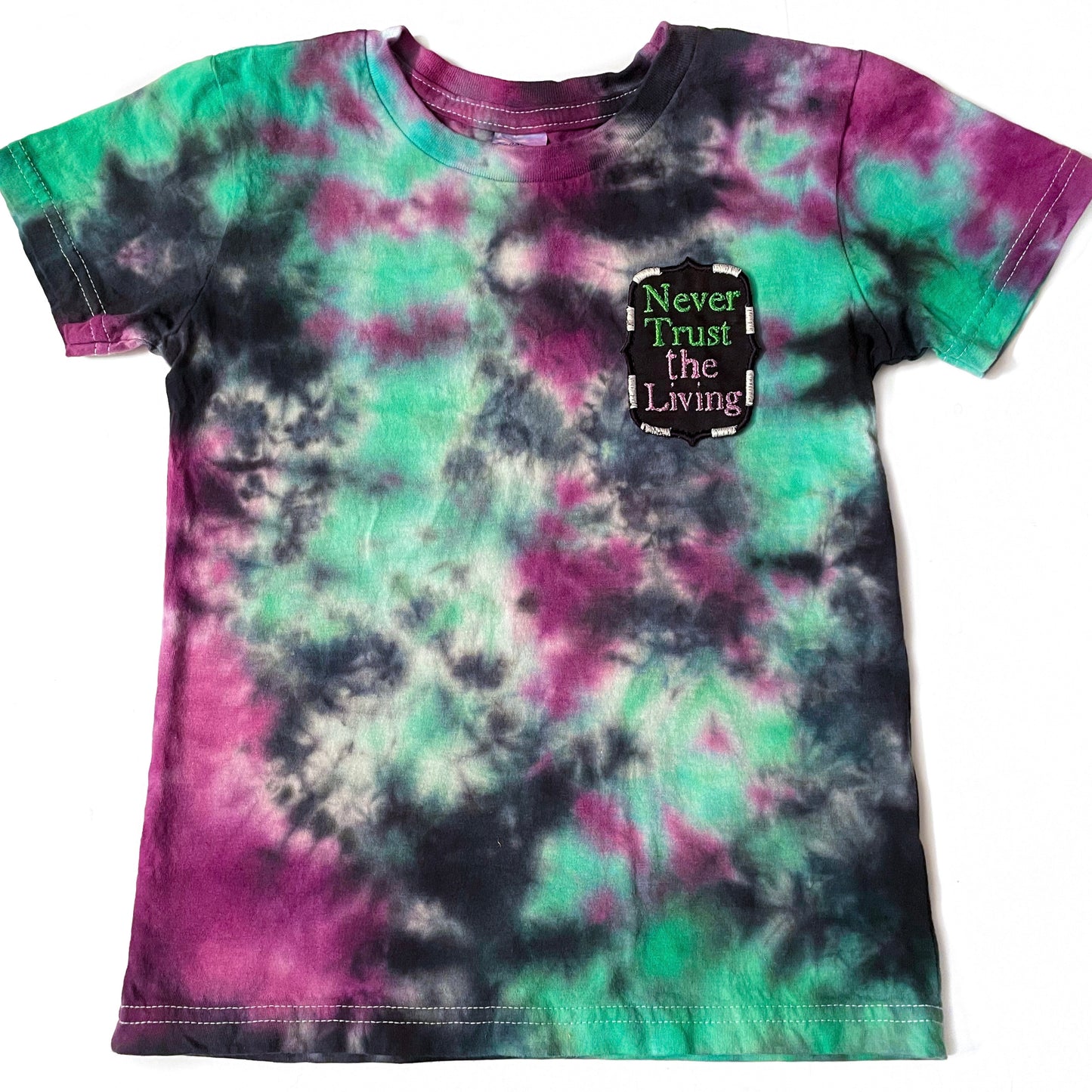 Never Trust The Living Patch Tie Dye T-Shirt