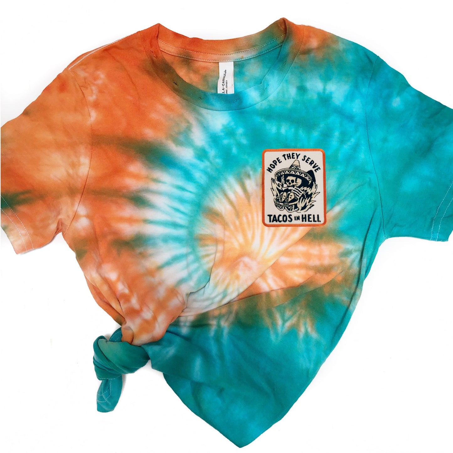 Tacos in Hell Tie Dye Patch T-Shirt