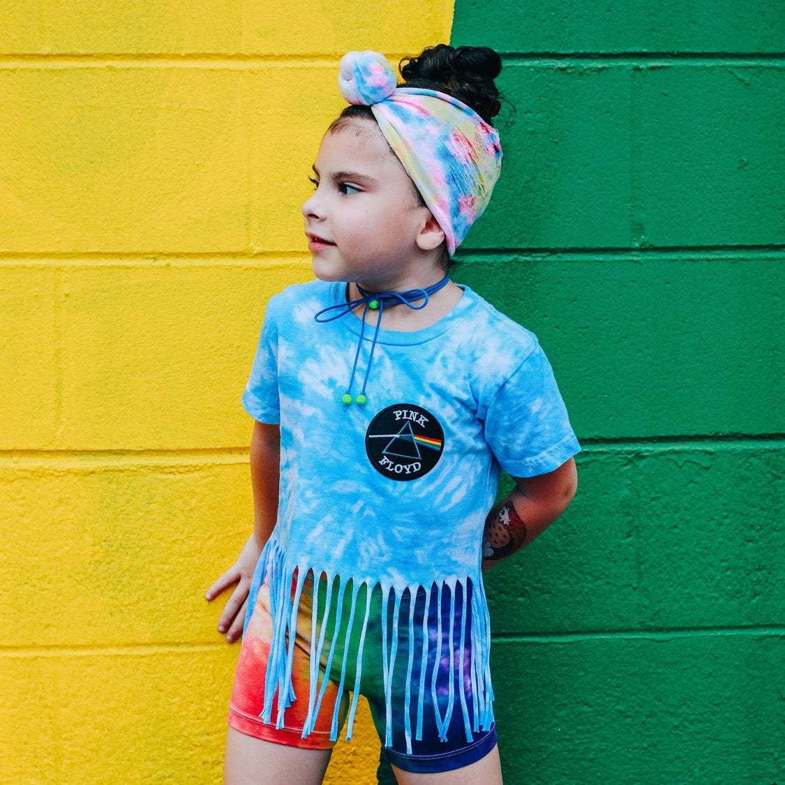 Pink Floyd Patch Tie Dye T-Shirt
