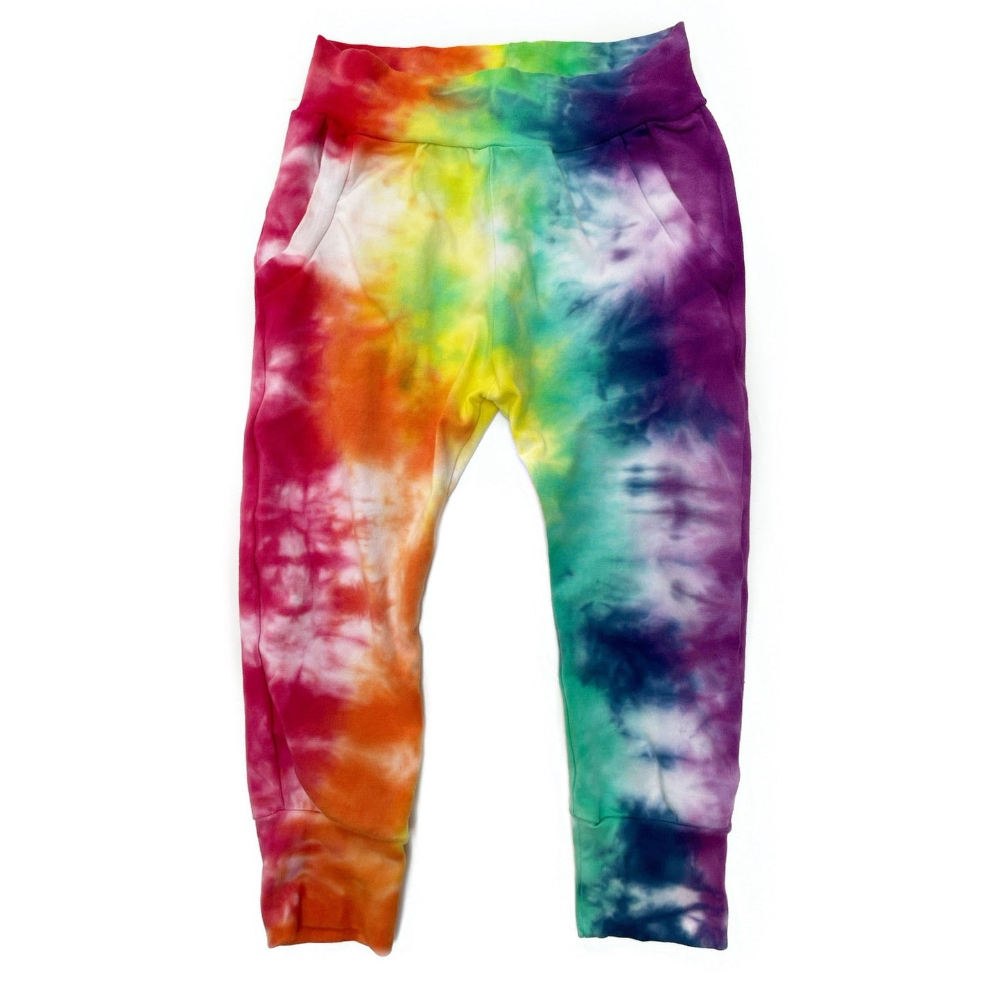 Orange and Red Hand Dyed Joggers