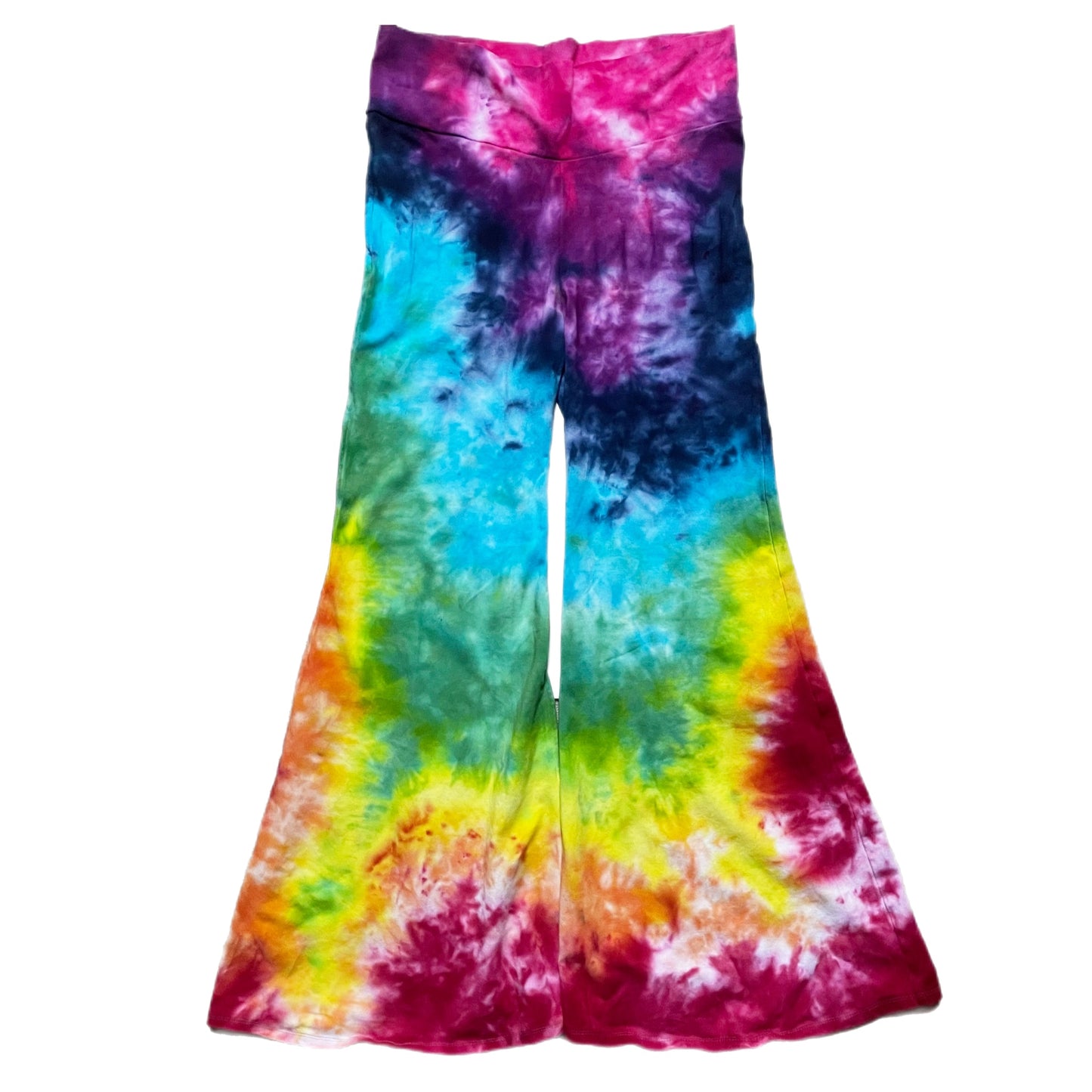 Bright Rainbow Adult Handmade Hand Dyed Flares