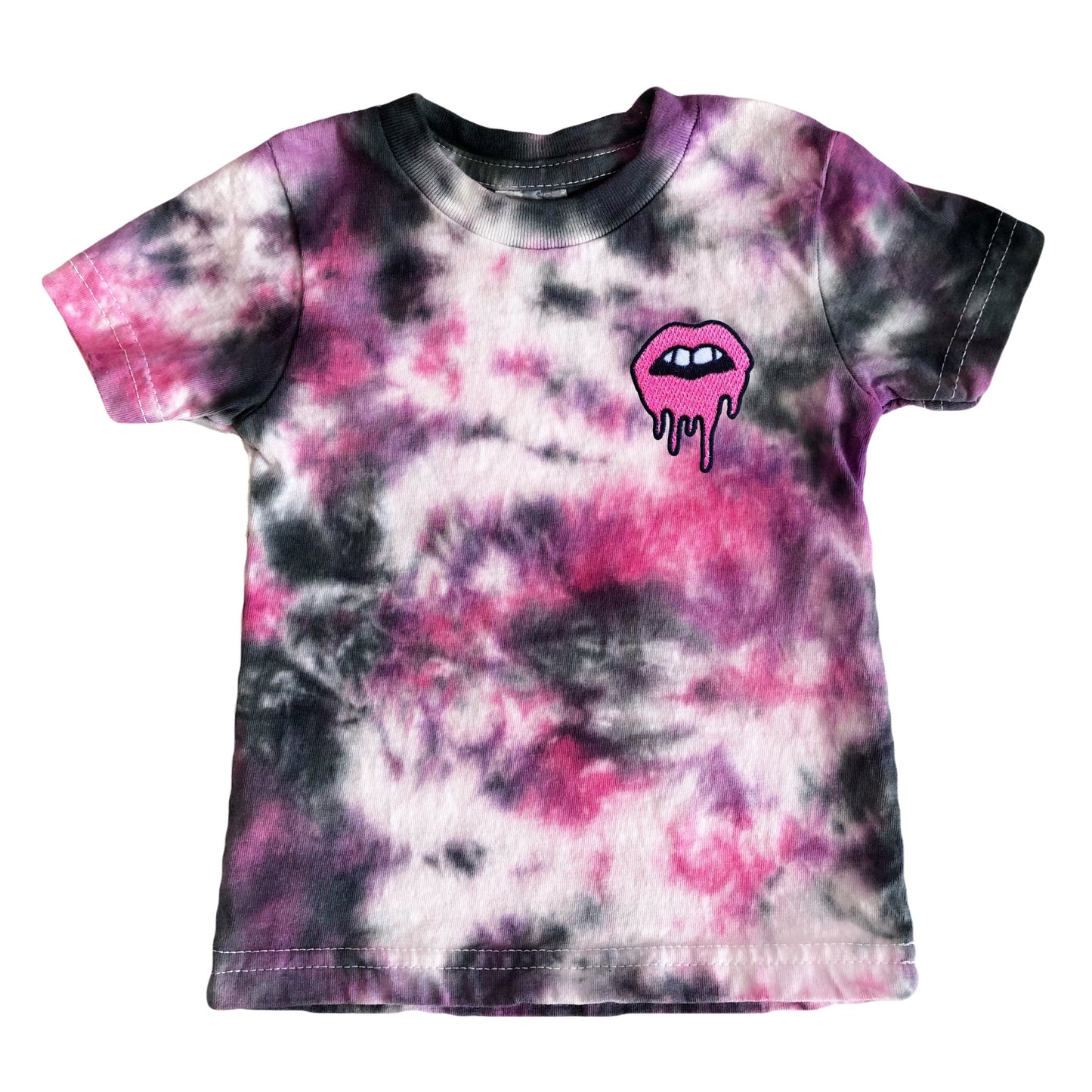 Bleeding Lips Tie Dye Patch T-Shirt