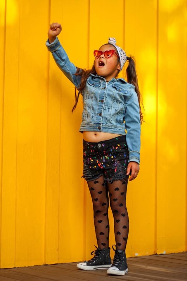 Skittles Rainbow Paint Splattered Shorties and Skinny Cutoffs