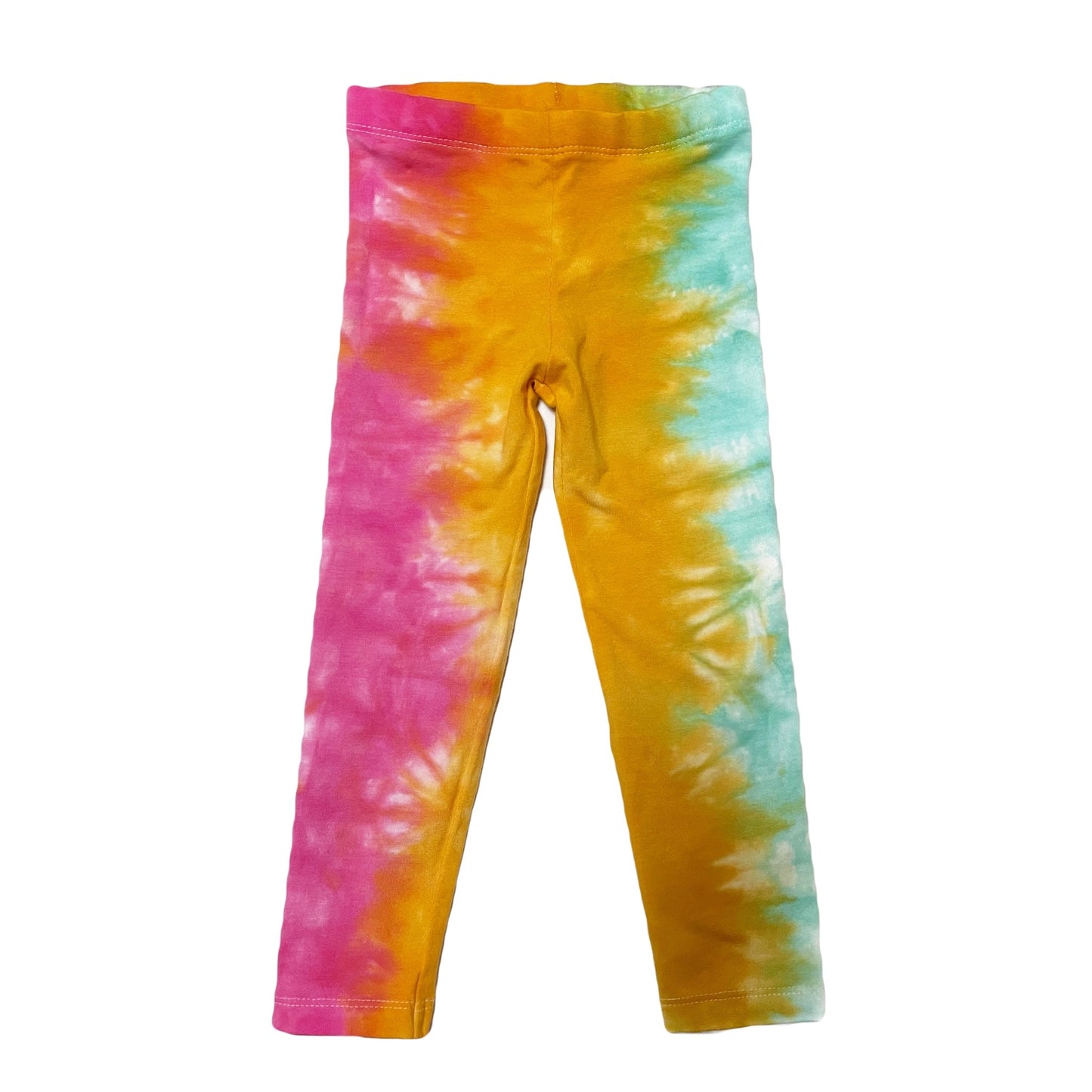 Retro Yellow Tie Dye Leggings