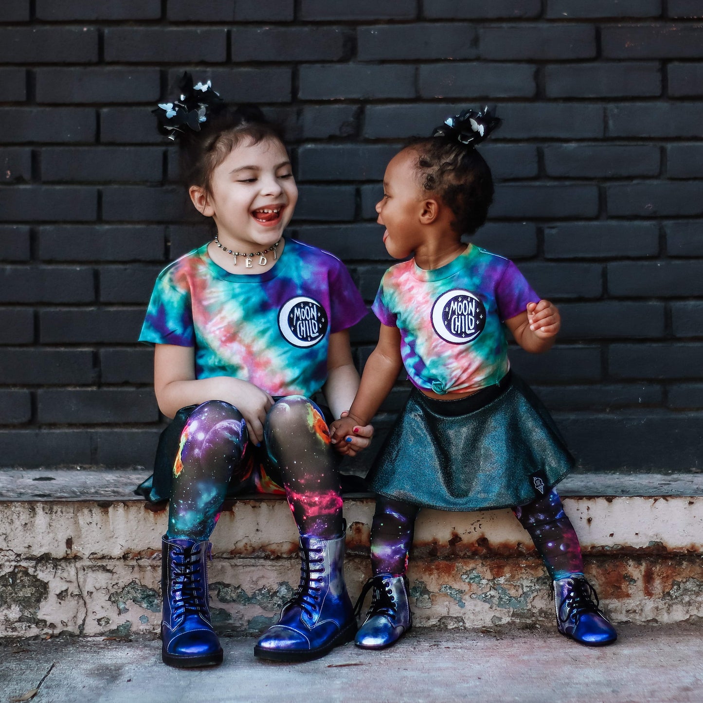 Moon Child Tie Dye Patch T-Shirt