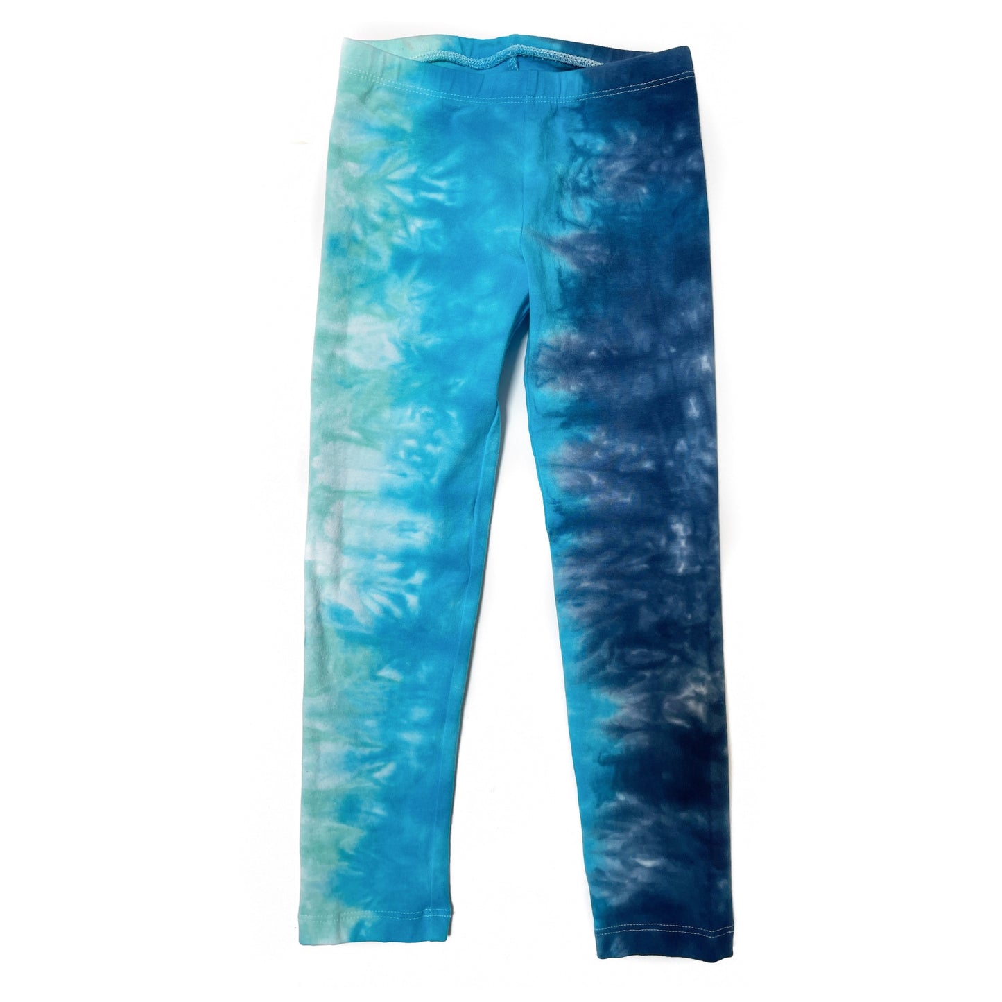 Blue Monochrome Tie Dye Leggings
