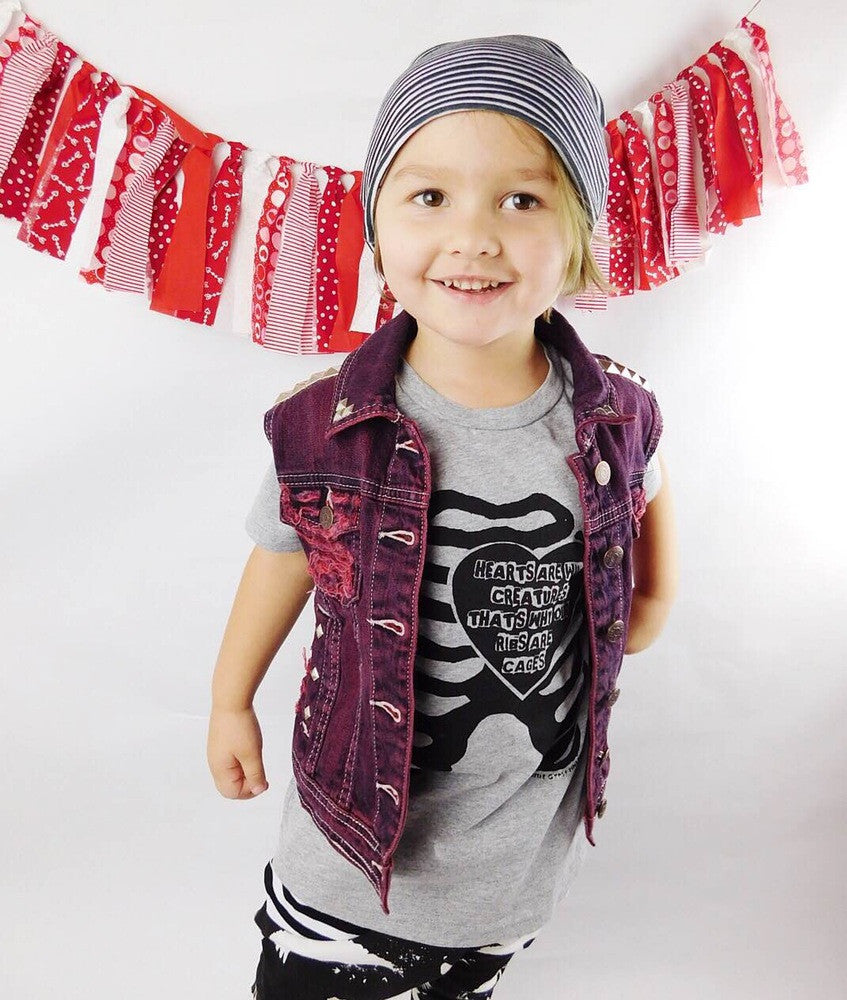Distressed, Dyed, and Studded Denim Vest