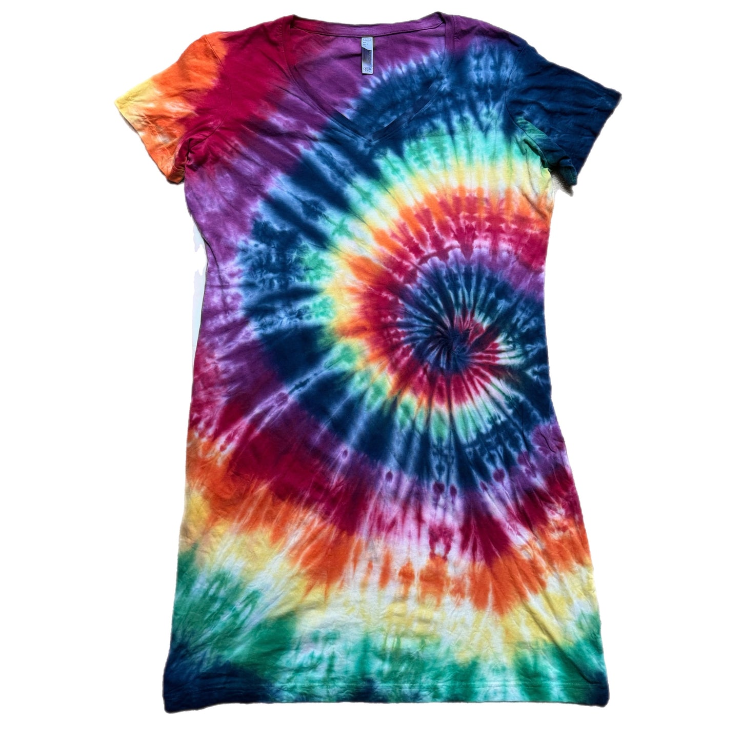 Hand Dyed Rainbow Adult T-Shirt Dress