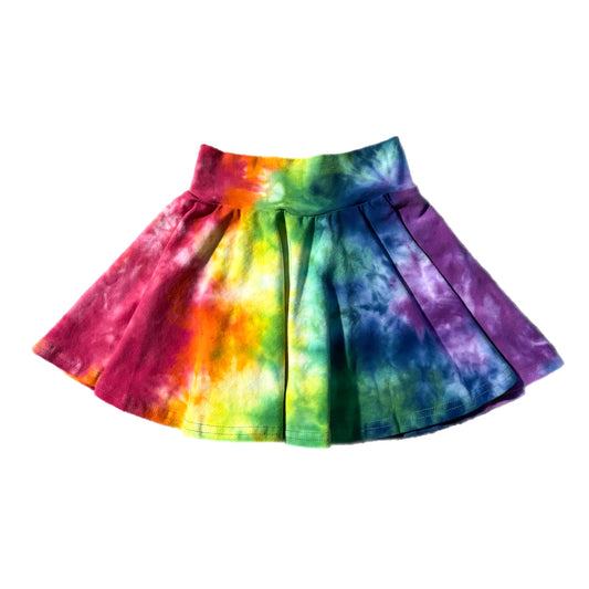 Rainbow Hand Dyed Twirl Skirt