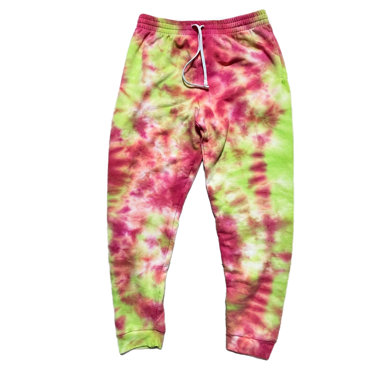 Red and Green Hand Dyed Joggers