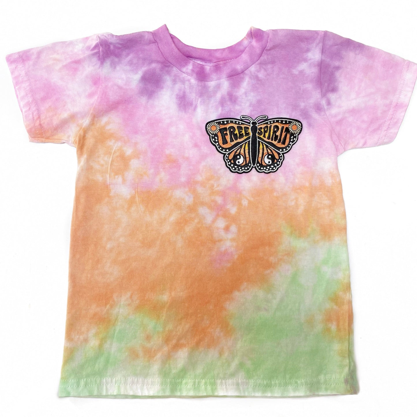 Free Spirit Butterfly Tie Dye Patch T-Shirt