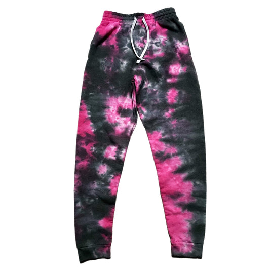 Pink and Black Adult Hand Dyed Joggers