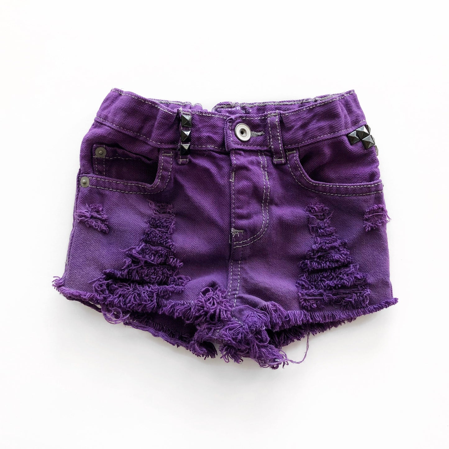 Purple Rain Distressed and Dyed Shorties