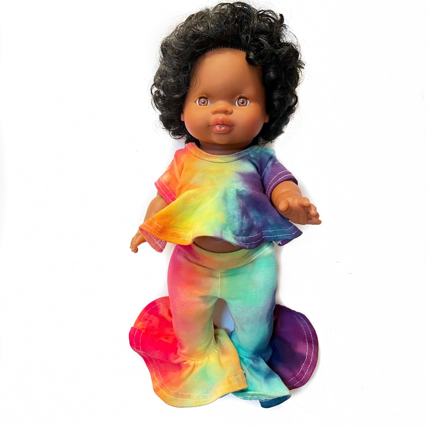 Bell Rainbow Tie Dye Doll Set