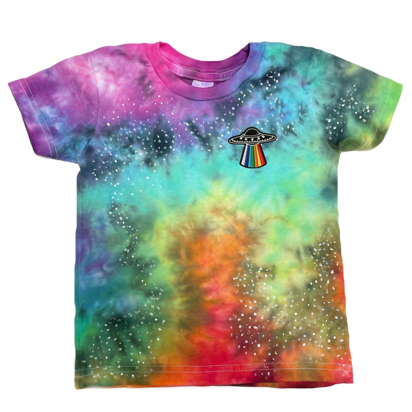 UFO Rainbow Tie Dye Patch T-Shirt