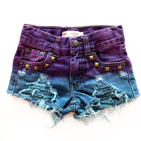 Mermaid Distressed and Dyed Shorties