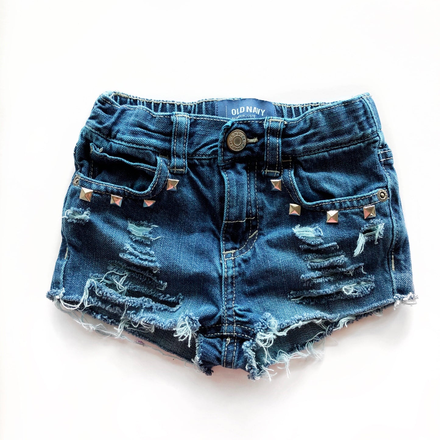 Sea Breeze Distressed and Dyed Shorties