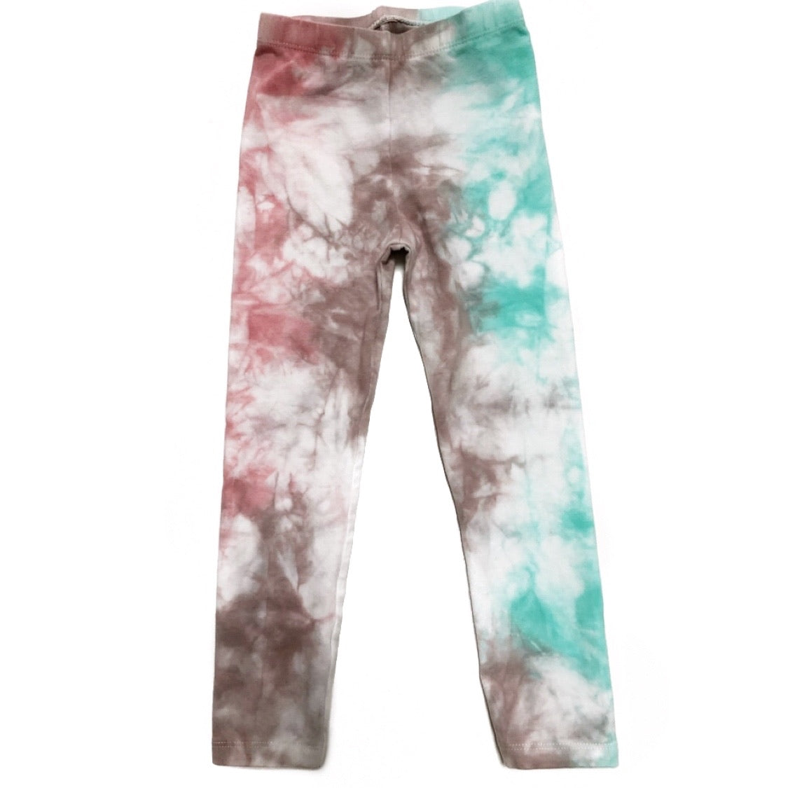 Rose, Taupe and Mint Tie Dye Leggings