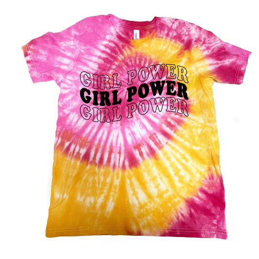 Girl Power x3 Tie Dye T-Shirt